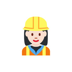 Woman Construction Worker: Light Skin Tone
