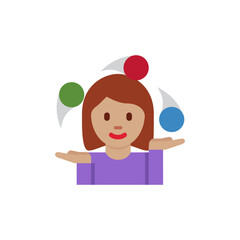 Woman Juggling: Medium-Skin Tone