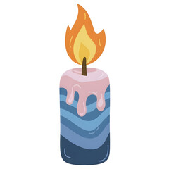 Colorful candles on New Year's Day, Colorful candles, Element candles