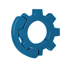 Blue Telephone 24 hours support icon isolated on transparent background. All-day customer support call-center. Full time call services.