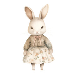 Obraz premium White rabbit isolated on white