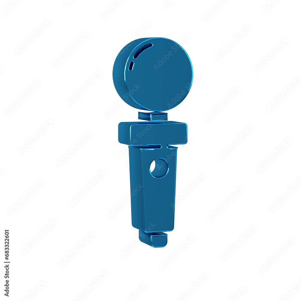 Poster blue joystick for arcade machine icon isolated on transparent background. joystick gamepad.