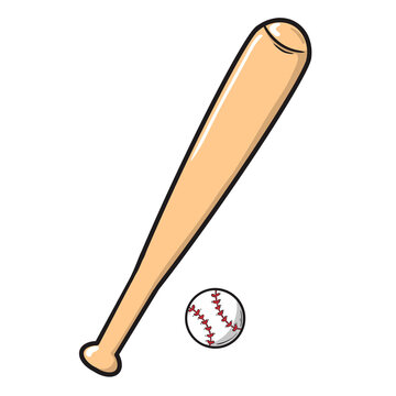 Wood Baseball Bat cartoon