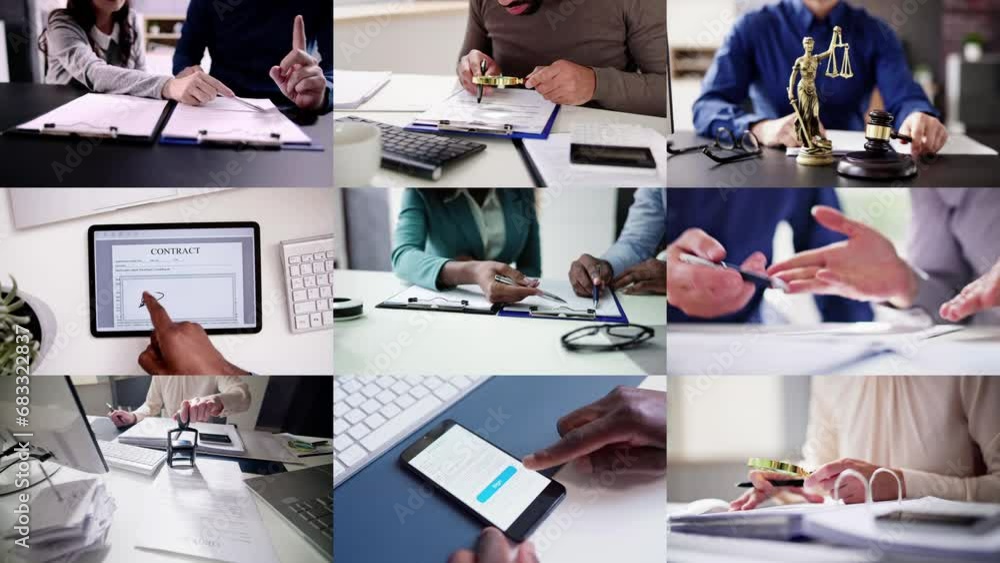 Poster digital signature on contract document online