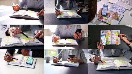 Calendar Schedule List At Desk And