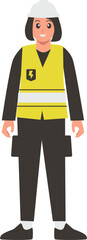 Fototapeta premium Female Electrician Illustration Isolated Background