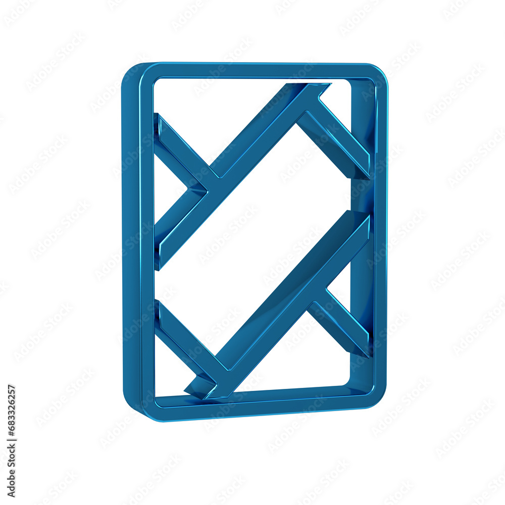 Poster blue gps device with map icon isolated on transparent background.