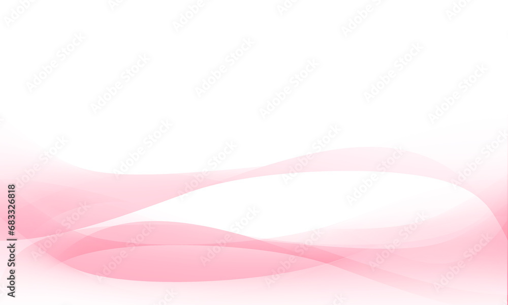 Poster Soft light pink and white color background with curve wave pattern graphics illustration for Abstract Modern Presentation illustration web template backgroung backdrop desktop
