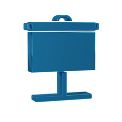 Blue Projection screen icon isolated on transparent background. Business presentation visual content like slides, infographics and video.