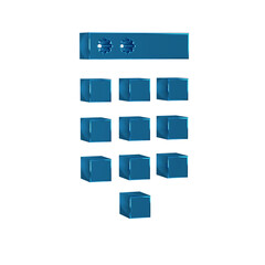 Blue Password protection and safety access icon isolated on transparent background. Security, safety, protection, privacy concept.