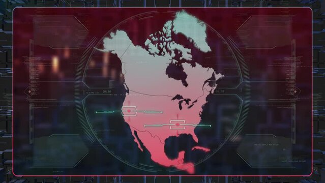 North America HUD UI Map