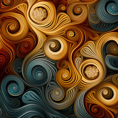 Fototapeta na wymiar interlocking spirals form a harmonious and intricate design