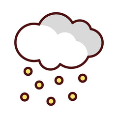 Winter icon isolate white background vector stock illustration