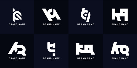 Collection letter KQ or QK monogram logo design