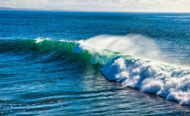 Santa Cruz, United States - January 27 , 2013 : Surf capitol off the US. Only the bravest surfest...