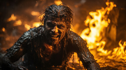 Fototapeta premium Suffering souls in hell