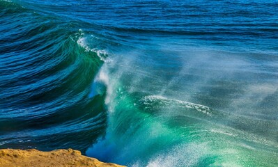 Santa Cruz, United States - January 27 , 2013 : Surf capitol off the US. Only the bravest surfest...