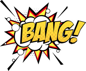 Bang Text Comic Speech Bubble Explosion