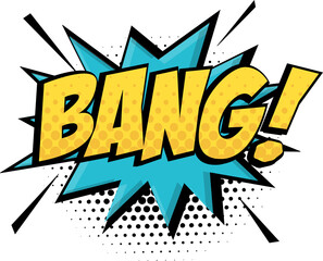 Bang Text Comic Speech Bubble Explosion