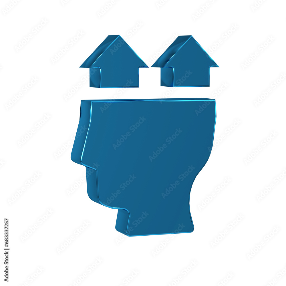 Poster blue user of man icon isolated on transparent background. business avatar symbol user profile icon. 