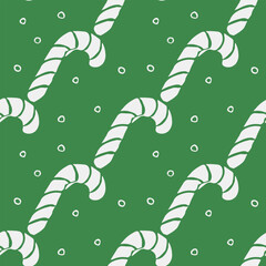 Seamless christmas pattern. New year background. Doodle illustration with christmas icons