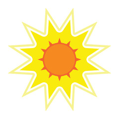 Sun icon design, illustration design