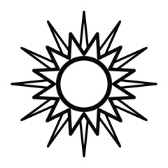 Sun icon design, illustration design