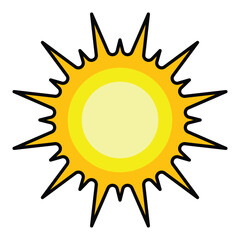 Sun icon design, illustration design