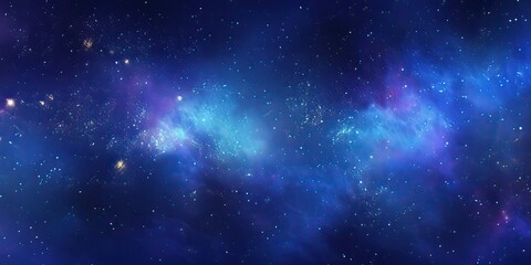 Fototapeta premium Deep space and star clusters shining into deep space. Night sky, glittering stars and nebulas. Fragment of Universe