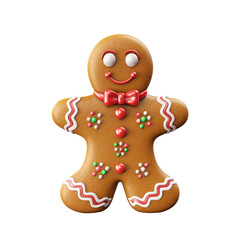 charismas gingerbread cookies isolated