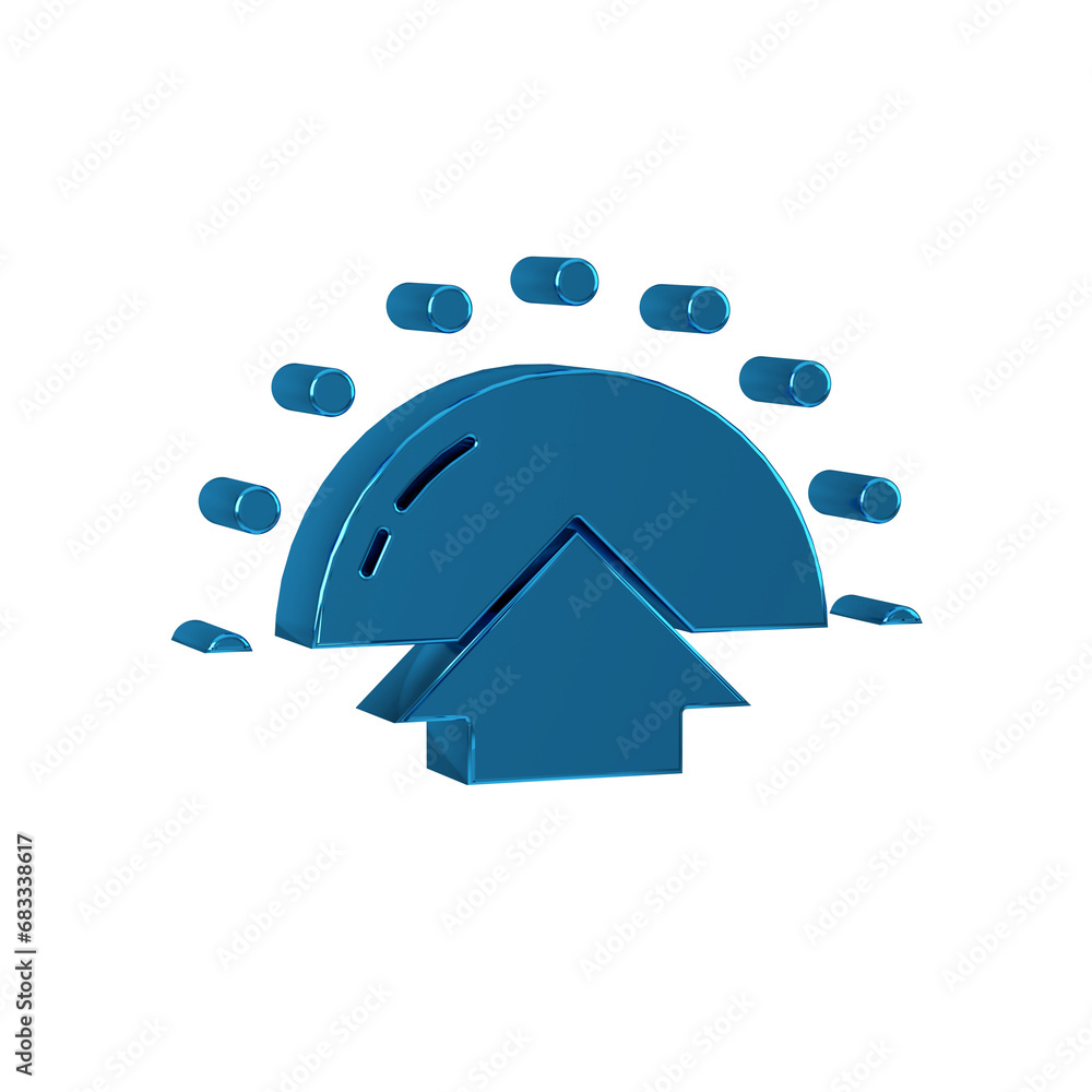 Wall mural Blue Sunrise icon isolated on transparent background.