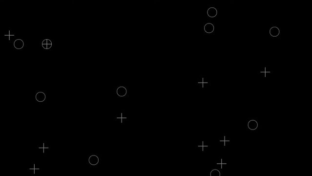 Free glitch overlay effect Elements Scatter Square and X. High quality 4k footage