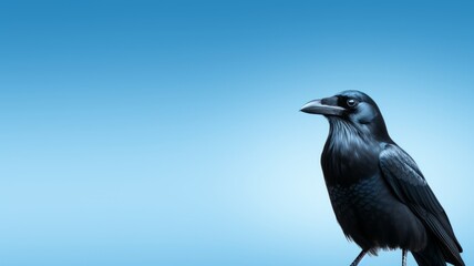 Obraz premium Crow, Minimalistic Professional Portrait, Generative AI