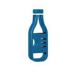 Blue Bottle of water icon isolated on transparent background. Soda aqua drink sign.