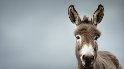 Donkey, Minimalistic Professional Portrait, Generative AI