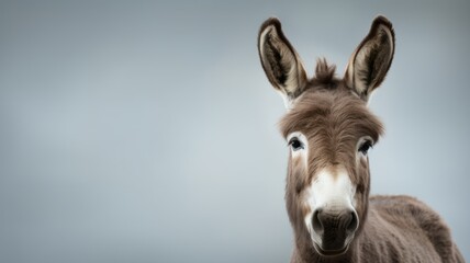 Obraz premium Donkey, Minimalistic Professional Portrait, Generative AI