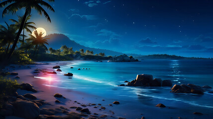 beach at night