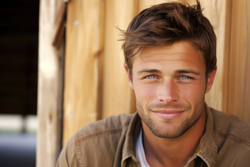 Obraz premium Close up handsome young man