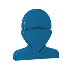 Blue Vandal icon isolated on transparent background.