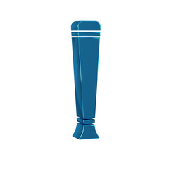Blue Police rubber baton icon isolated on transparent background. Rubber truncheon. Police Bat. Police equipment.