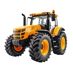 Rolgordijnen Large farm agricultural industry tractor on PNG transparent background for decorating your projects. © PNG for U