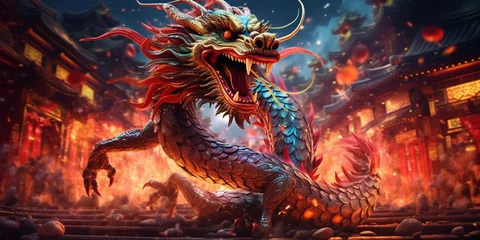  Chinese New Year Festival, Year of the Dragon, Chinese Zodiac Concept, Asian Culture elements Design © AlexCaelus