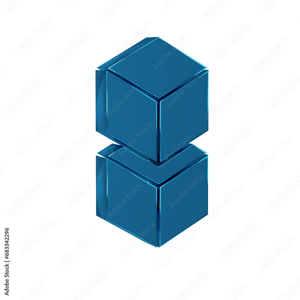 Poster blue blockchain technology icon isolated on transparent background. cryptocurrency data. abstract ge