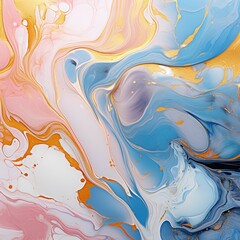 Luxury Abstract Marble Texture Background, Creative multicolored Painted waves ink Technique