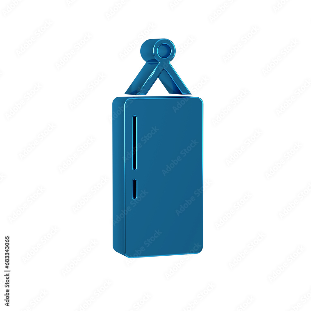 Canvas Prints blue punching bag icon isolated on transparent background.