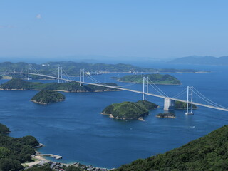 瀬戸内海と来島海峡大橋