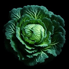 Fototapeta premium A beautiful head of cabbage.