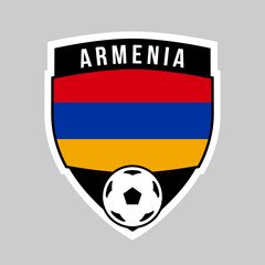 Shield Football Team Badge of Armenia