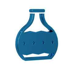 Blue Tequila bottle icon isolated on transparent background. Mexican alcohol drink.