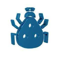Blue Ladybug icon isolated on transparent background.